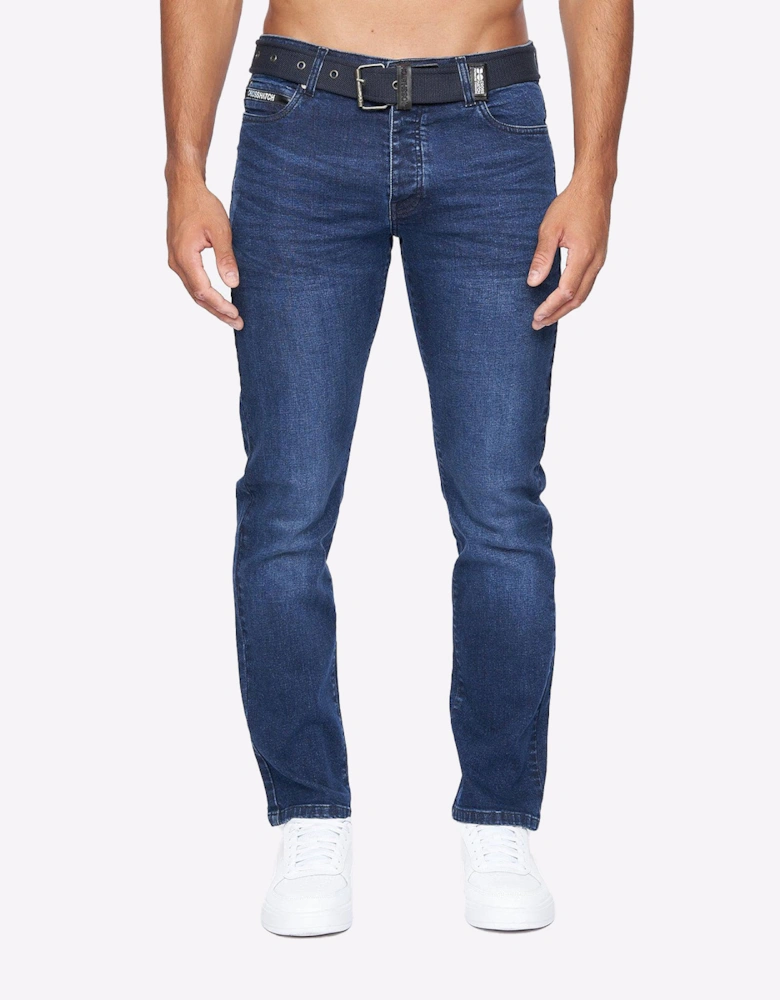 Crosshatch Princed Jeans Mens Dark Wash