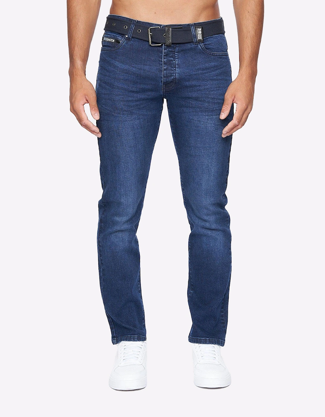 Crosshatch Princed Jeans Mens Dark Wash