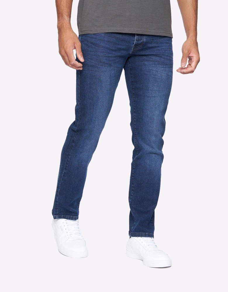Crosshatch Princed Jeans Mens Dark Wash