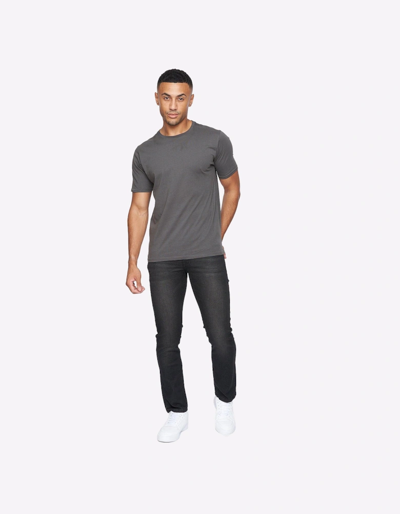 Crosshatch Malcolm Jeans Mens (Slim Fit) Dark Charcoal