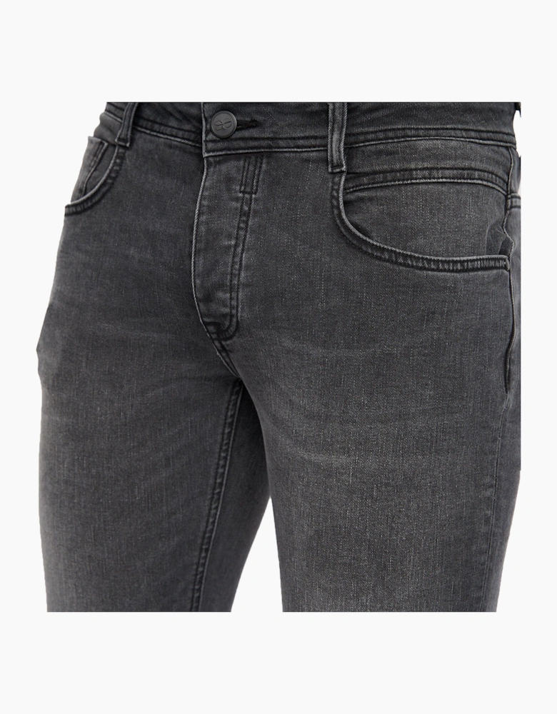 Crosshatch Malcolm Jeans Mens (Slim Fit) Dark Charcoal
