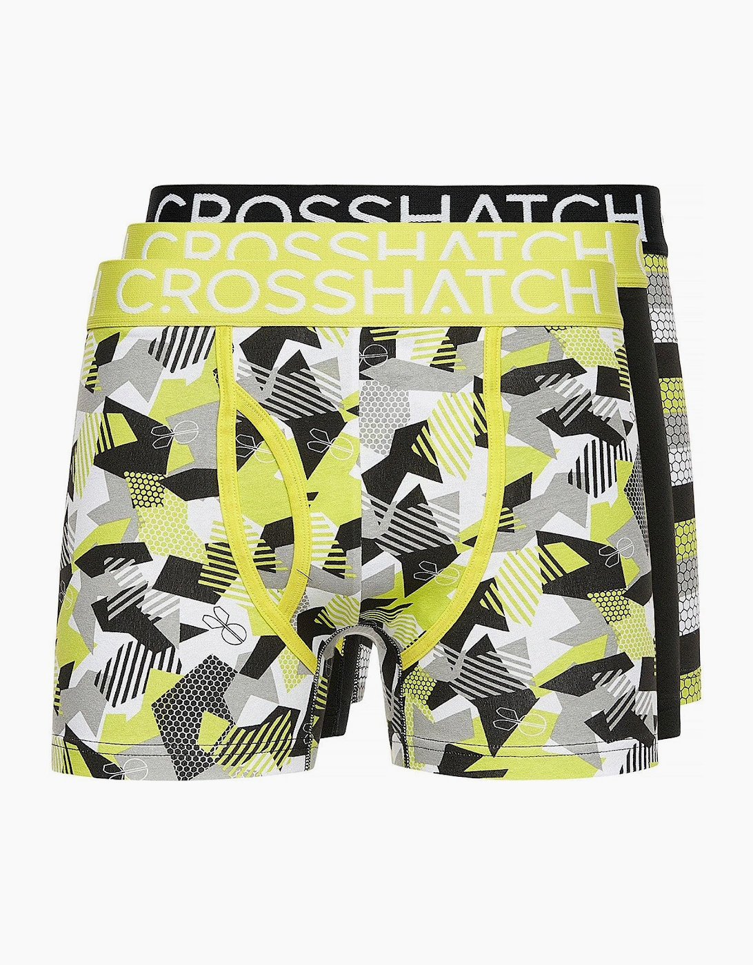 Crosshatch Crystaline 3-Pack Boxers Mens Lime