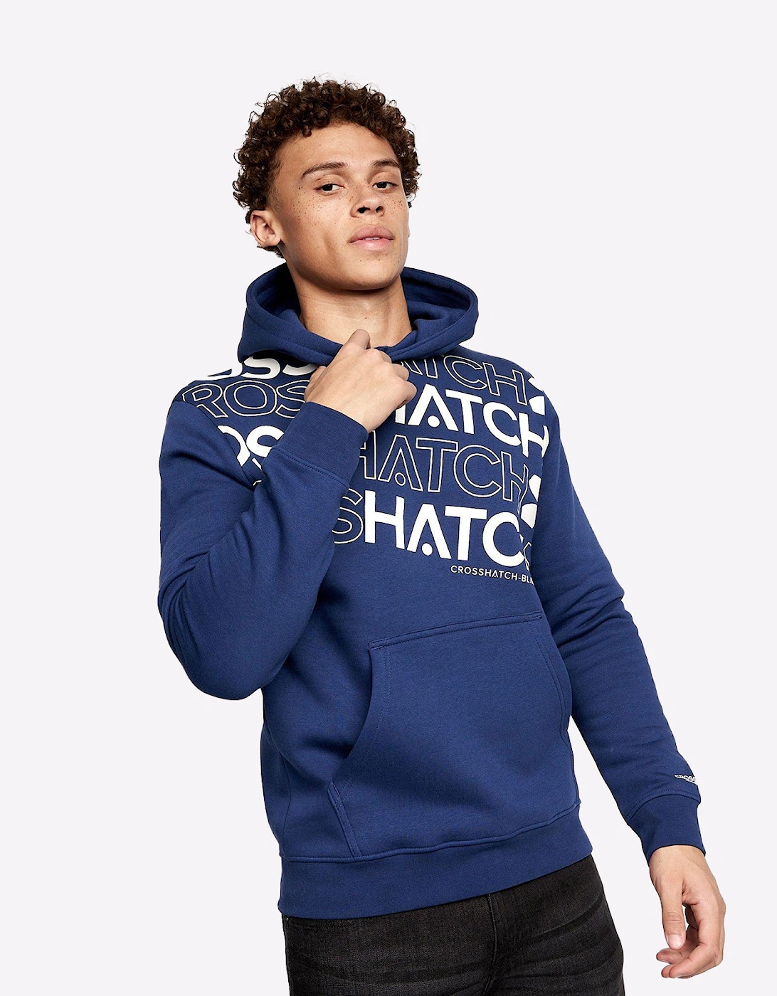 Crosshatch Hensal 2-Pack Hoodies Mens Navy/White