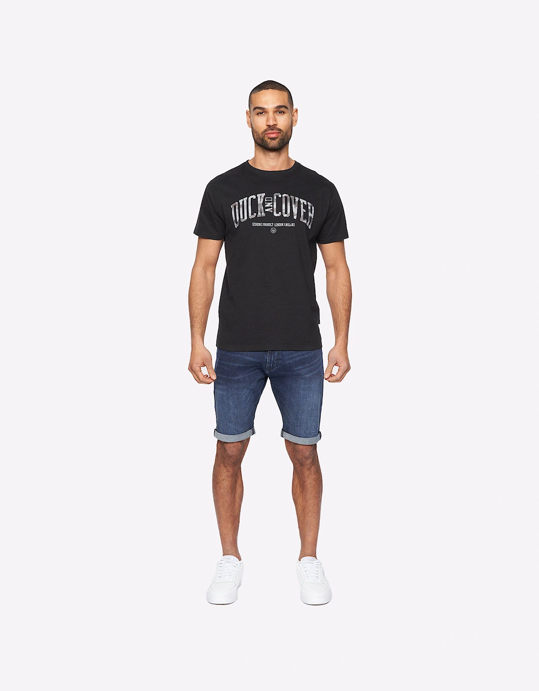 Duck And Cover Duck and Cover Zeki Shorts Mens Dark Wash / Navy