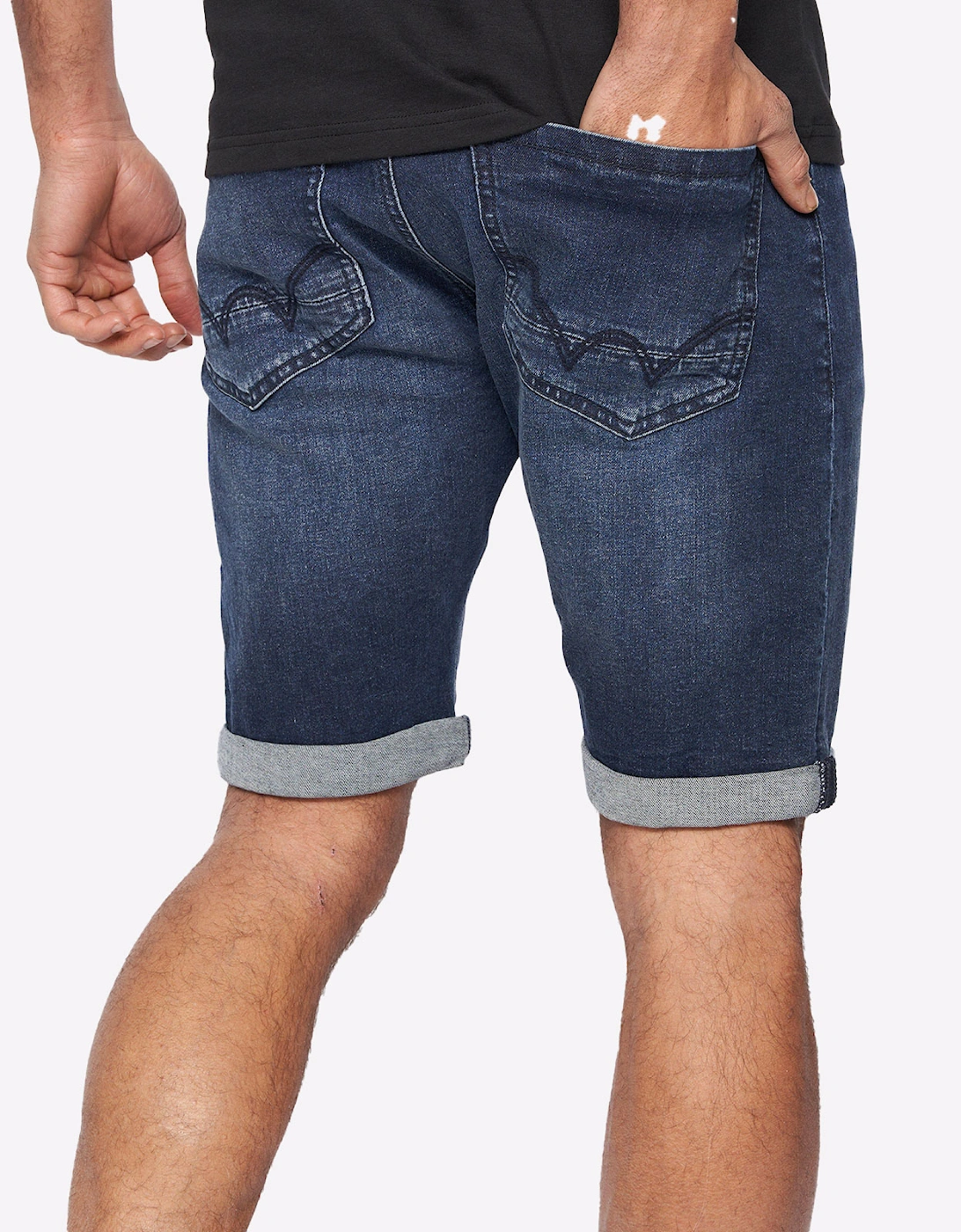 Duck And Cover Duck and Cover Zeki Shorts Mens Dark Wash / Navy