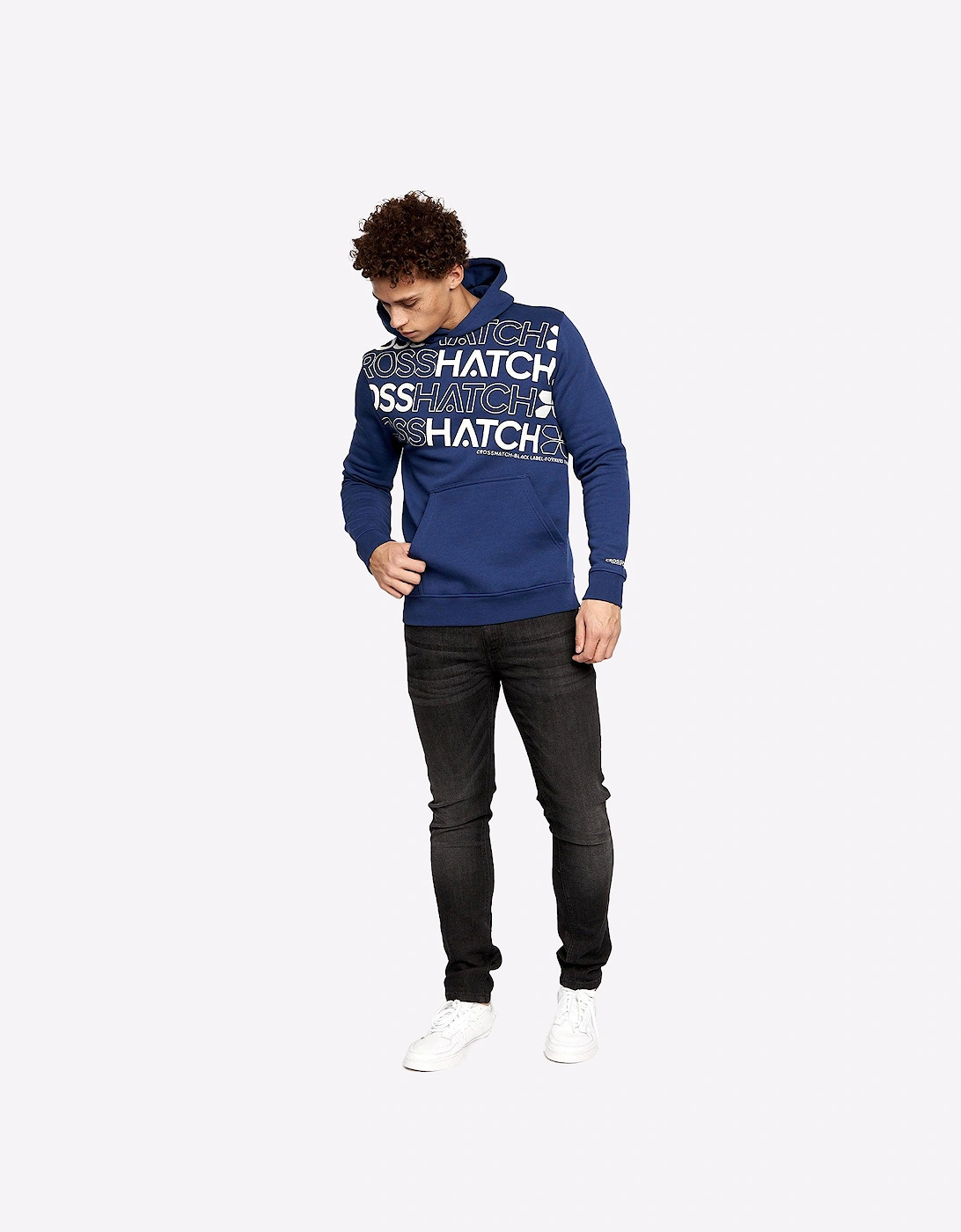 Crosshatch Hensal 2-Pack Hoodies Mens Navy/White