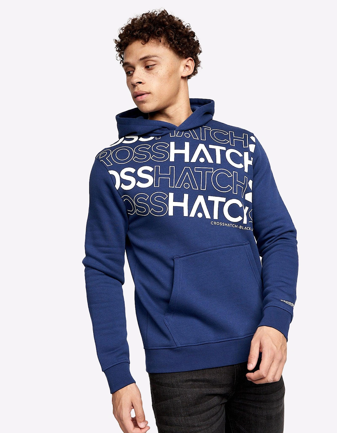 Crosshatch Hensal 2-Pack Hoodies Mens Navy/White