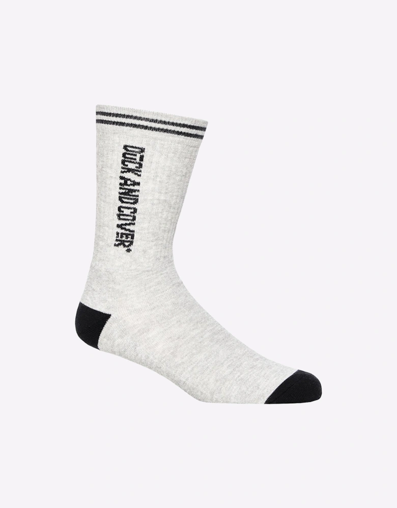 Duck And Cover Duck and Cover Juble Sports Socks 5pk Mens Assorted / Black / White