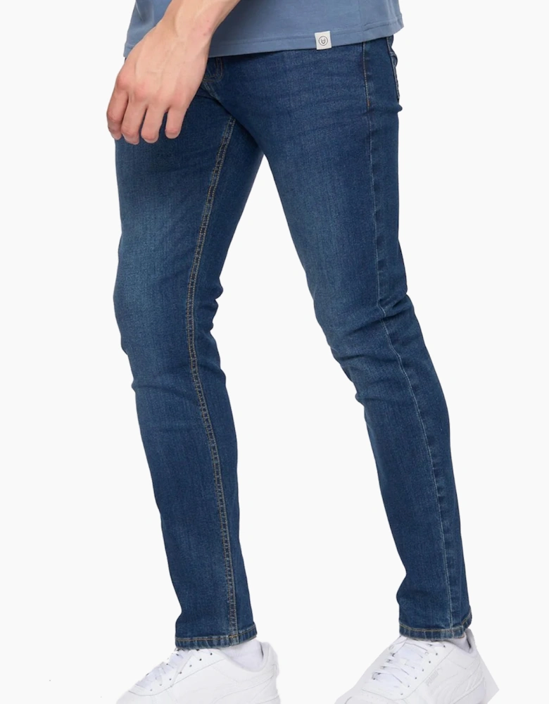 Duck And Cover Duck and Cover Overburg Jeans Mens Dark Wash / Navy