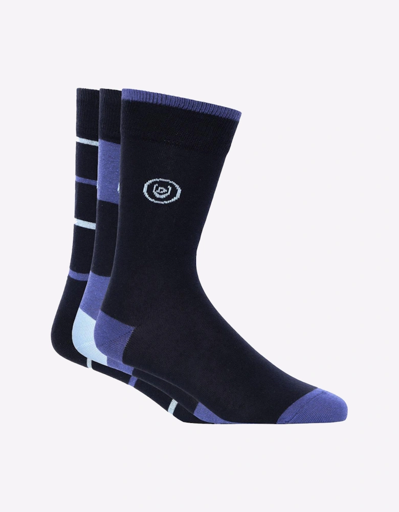 Duck And Cover Duck and Cover Raphous Socks 3pk Mens Black / Assorted