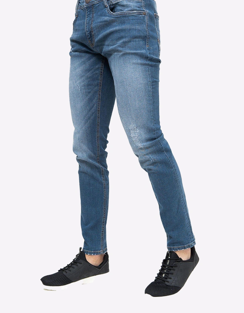 Duck And Cover Tranfold Slim Fit Jeans Mens Stone Wash