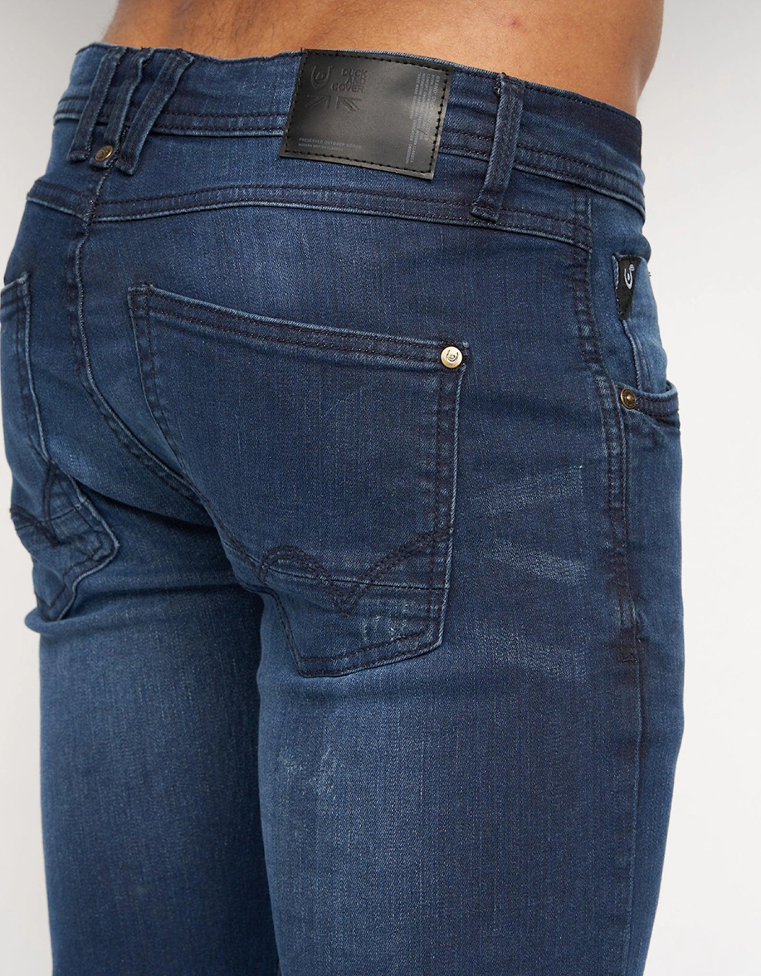 Duck And Cover Tranfold Slim Fit Jeans Mens Dark Wash