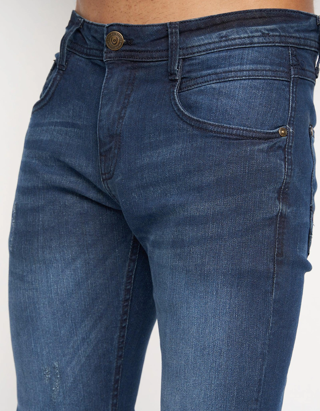 Duck And Cover Tranfold Slim Fit Jeans Mens Dark Wash