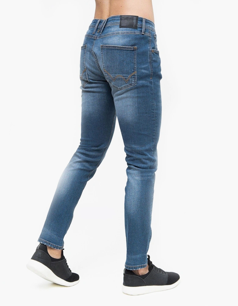 Duck And Cover Tranfold Slim Fit Jeans Mens Stone Wash