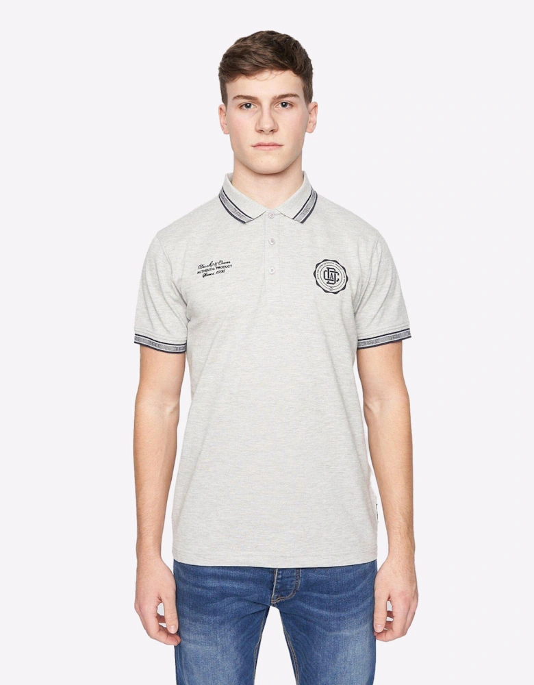 Duck And Cover Keyaan Polo Mens Grey