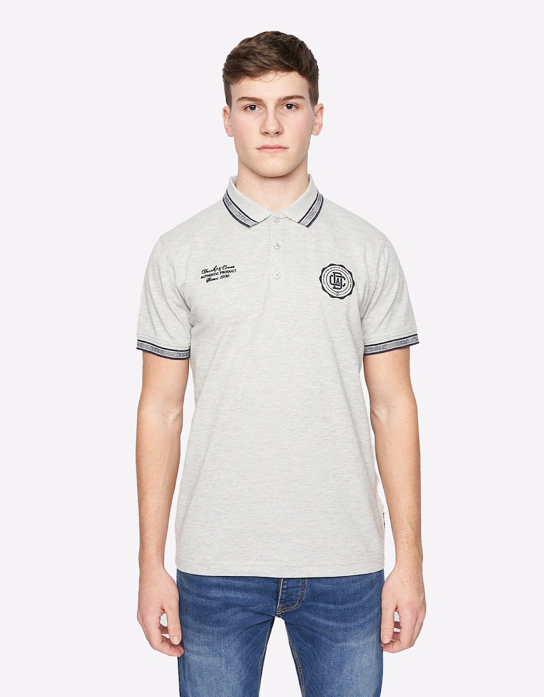 Duck And Cover Keyaan Polo Mens Grey