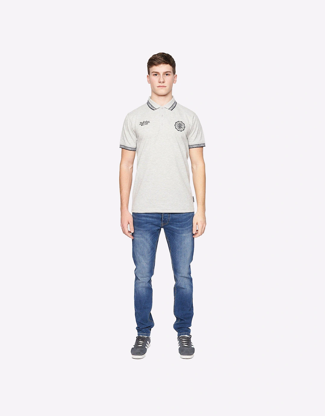 Duck And Cover Keyaan Polo Mens Grey