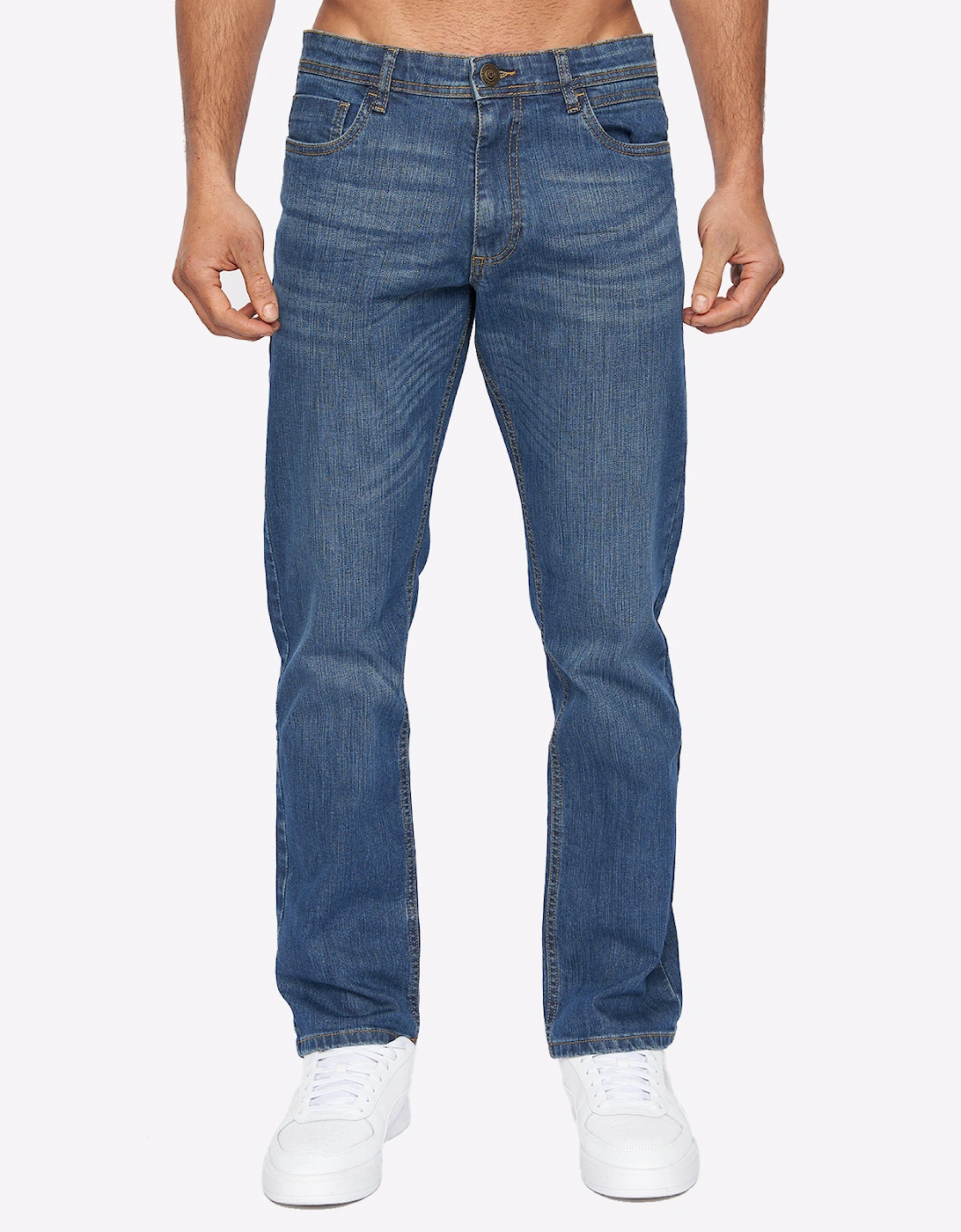 Duck And Cover Duck and Cover Hydras Jeans Mens Mid Wash / Navy
