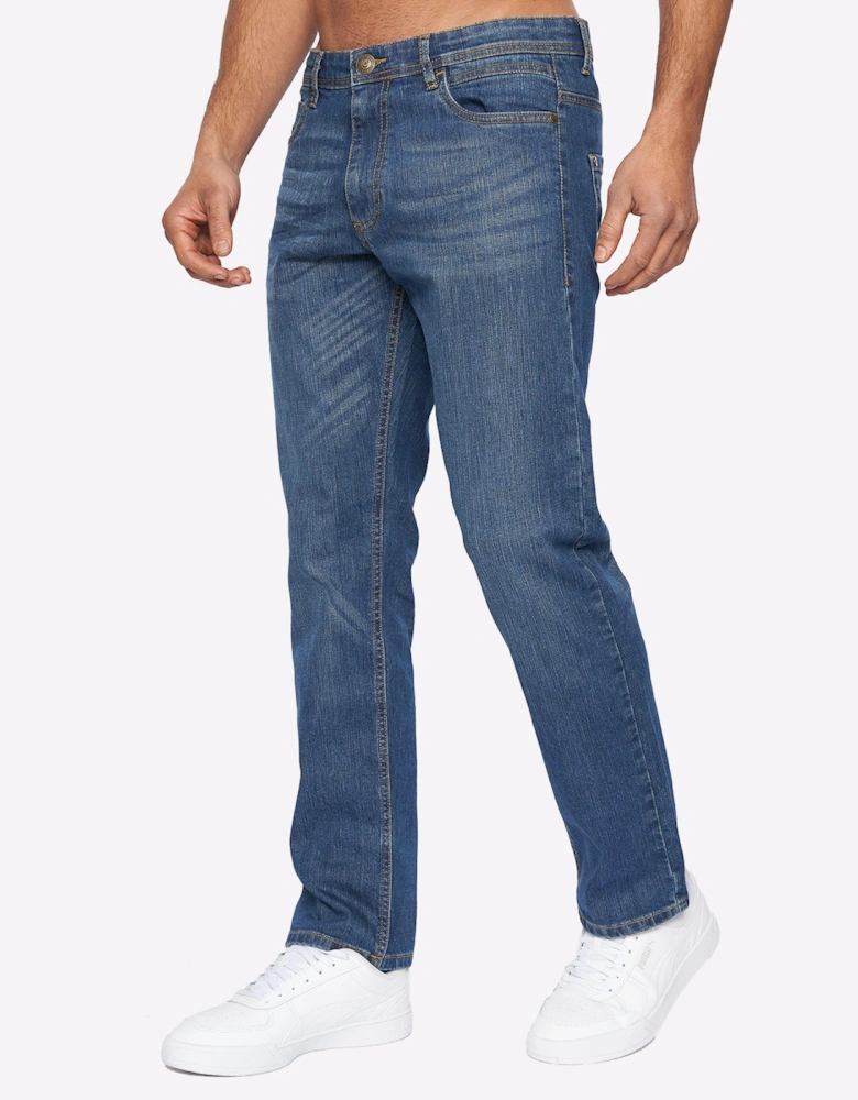 Duck And Cover Duck and Cover Hydras Jeans Mens Mid Wash / Navy