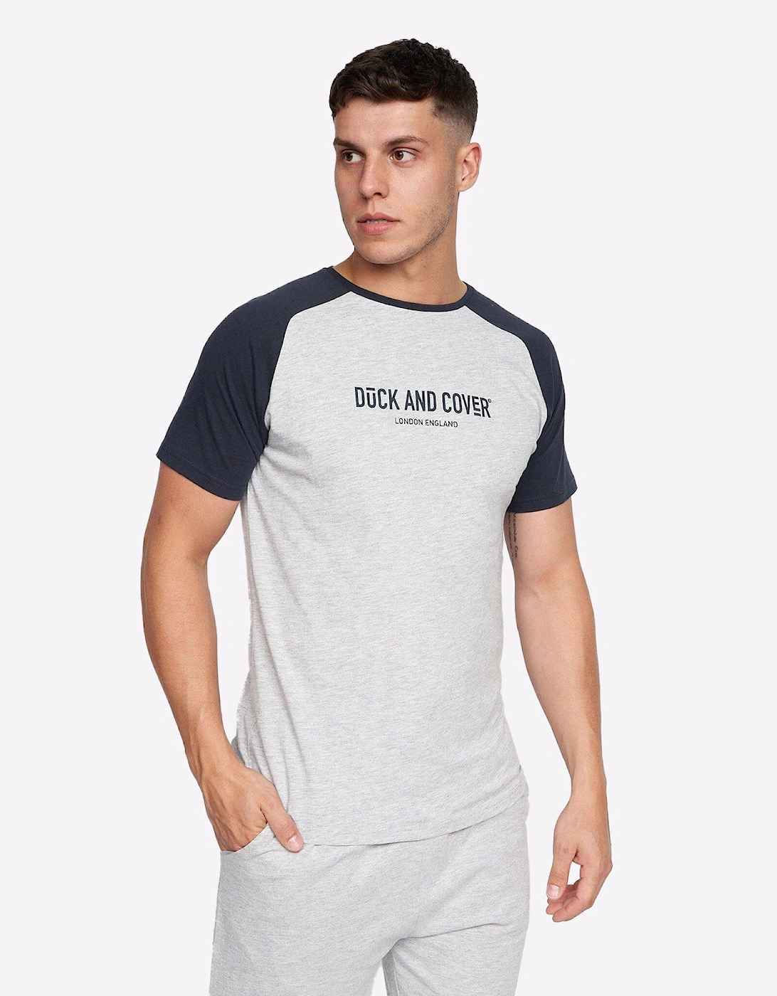 Duck And Cover Vianney Loungewear Set Mens Grey