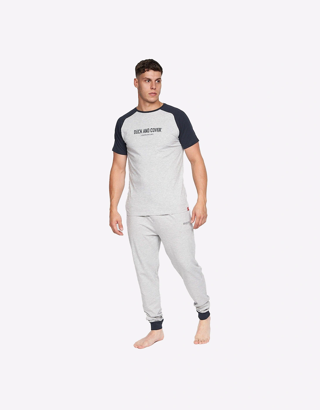 Duck And Cover Vianney Loungewear Set Mens Grey