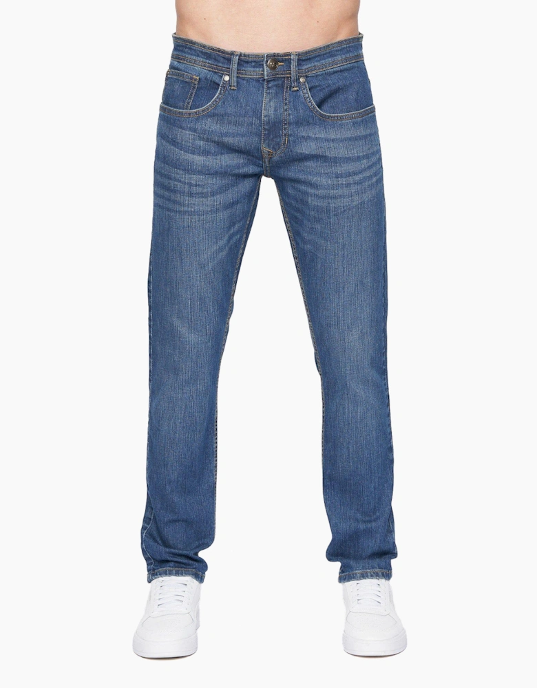 Crosshatch Arles Slim Fit Jeans Mens Blue