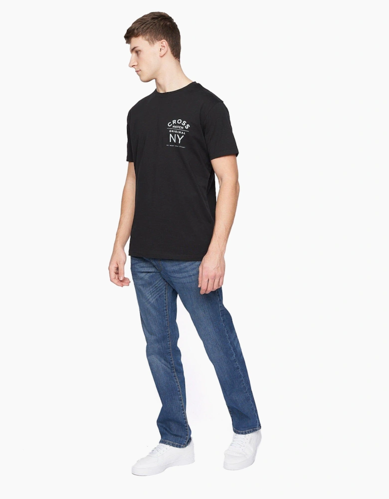 Crosshatch Bandol Straight Leg Jeans Mens Blue