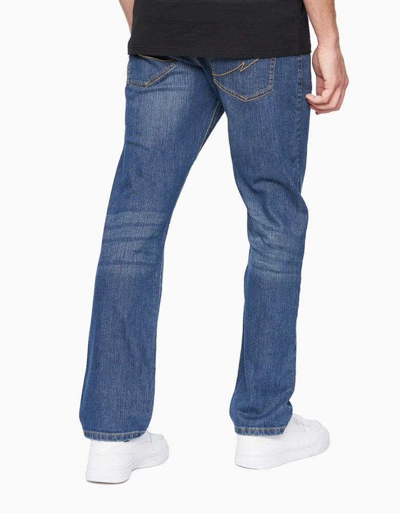 Crosshatch Bandol Straight Leg Jeans Mens Blue