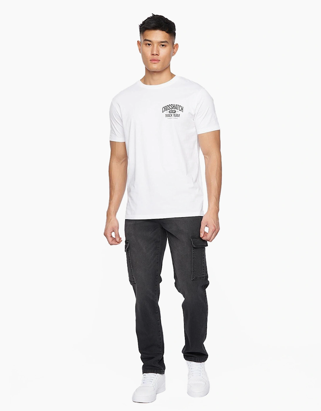 Crosshatch Kremtap Cargo Jeans Mens Black