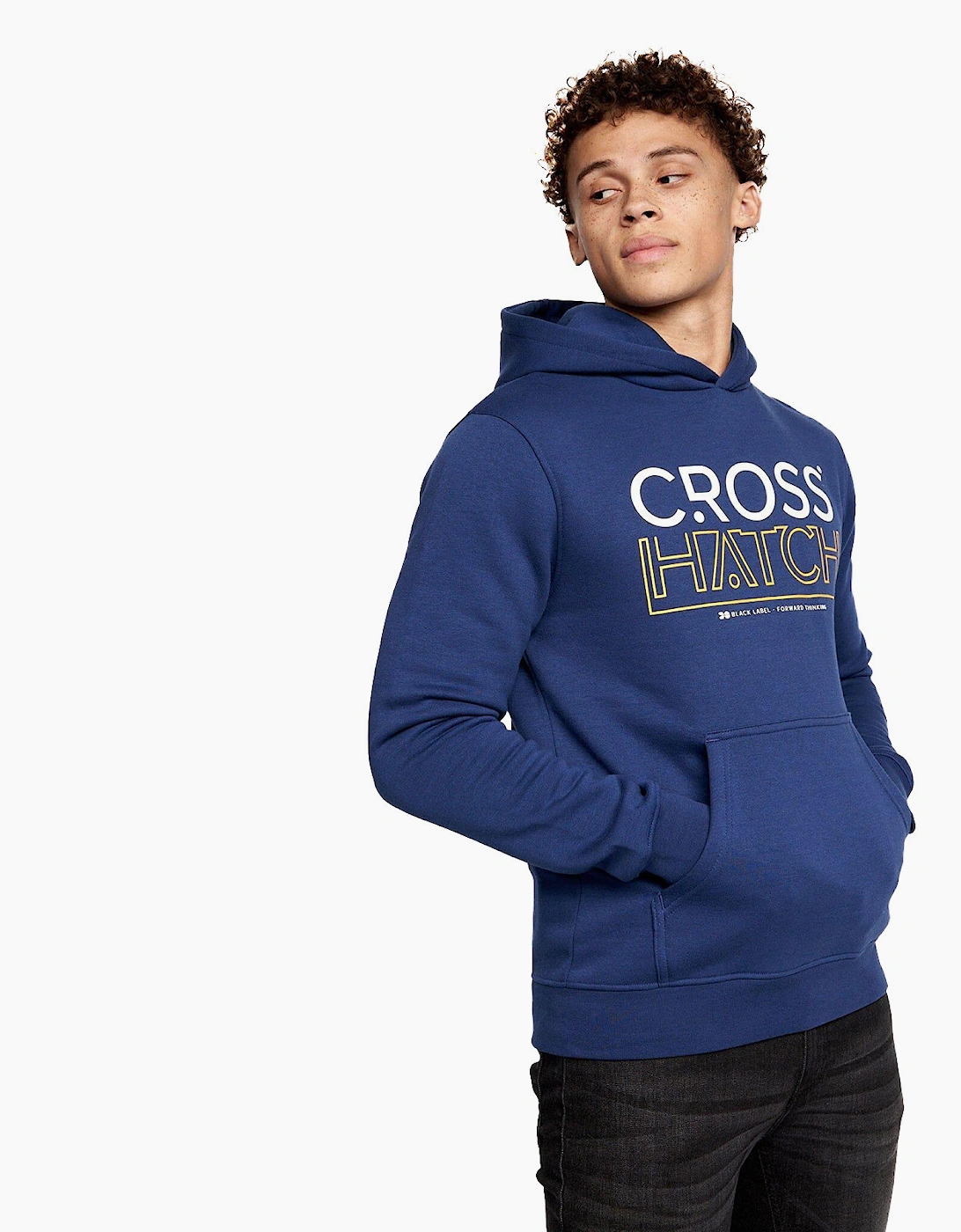 Crosshatch Shardo Hoodie 2pk Mens Navy/Grey Marl