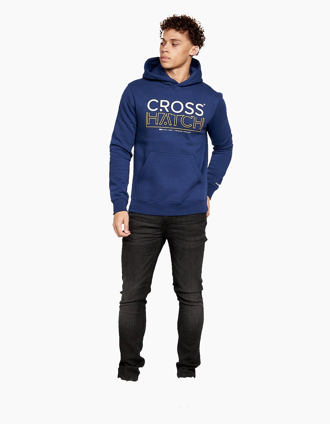 Crosshatch Shardo Hoodie 2pk Mens Navy/Grey Marl