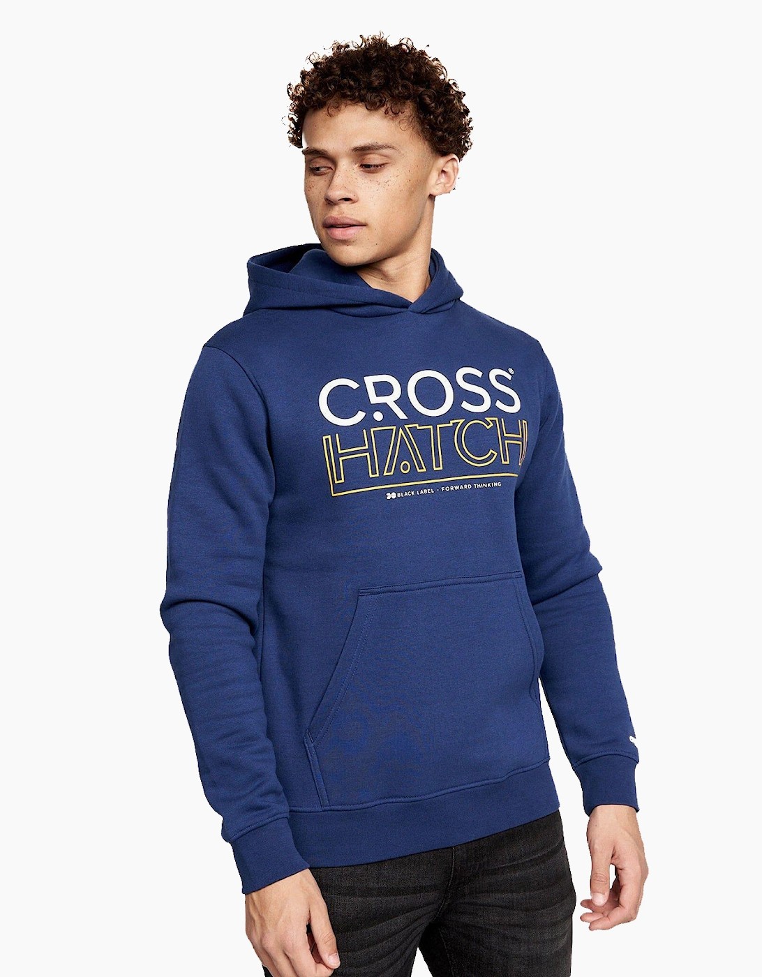 Crosshatch Shardo Hoodie 2pk Mens Navy/Grey Marl
