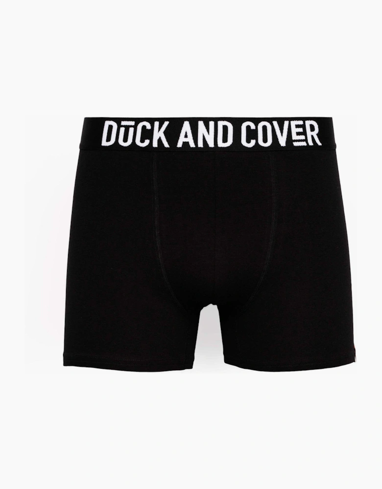 Duck And Cover Salton Boxers 2pk Mens Black