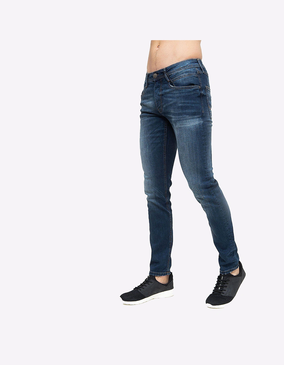 Duck And Cover Tranfold Slim Fit Jeans Mens Tinted Blue