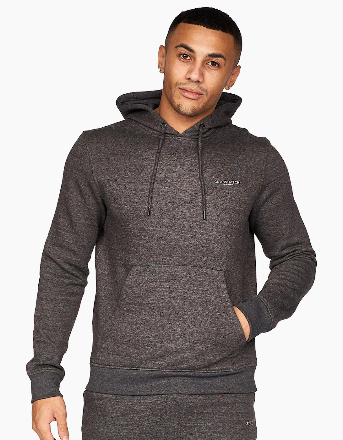 Crosshatch Traymax Hoodie 2pk Mens Red/Charcoal