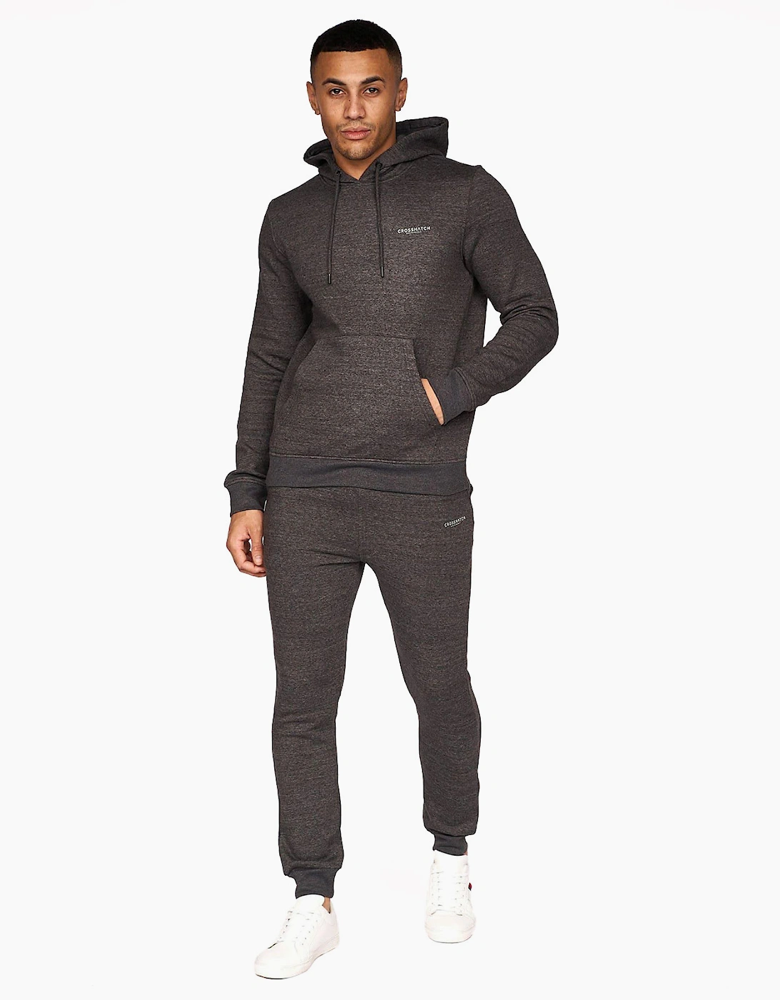 Crosshatch Traymax Hoodie 2pk Mens Red/Charcoal
