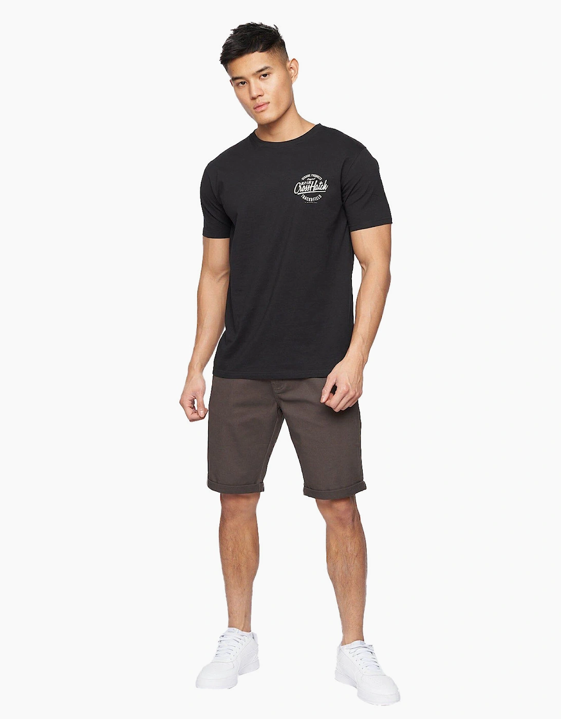 Crosshatch Sinwood Shorts Mens Charcoal
