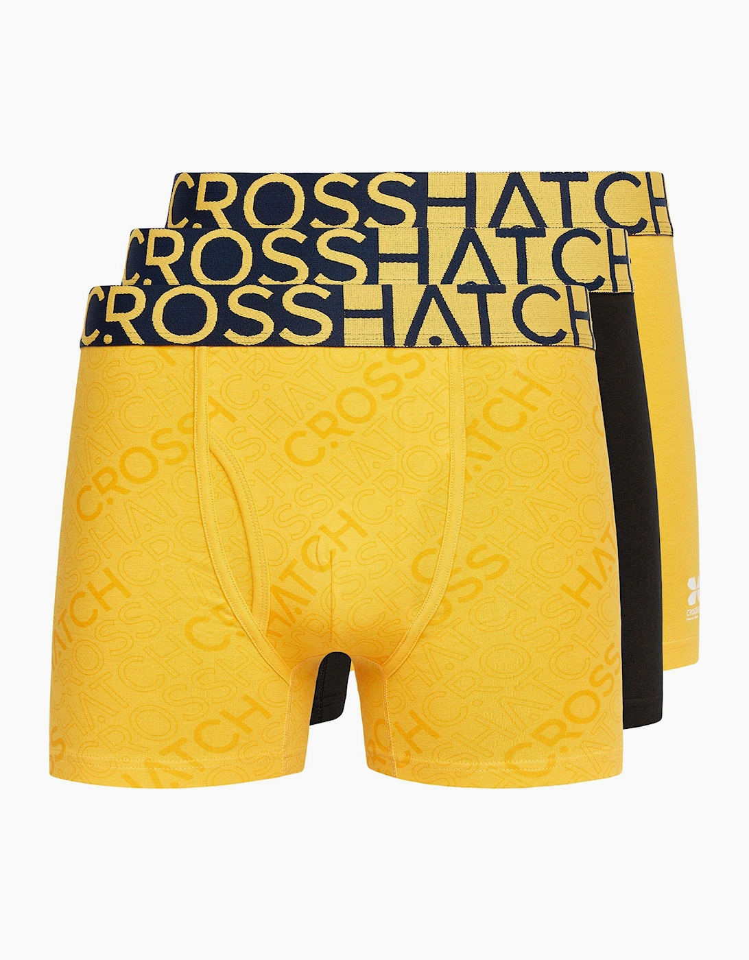 Crosshatch Typan Boxers Mens 3pk (needs png) Yellow