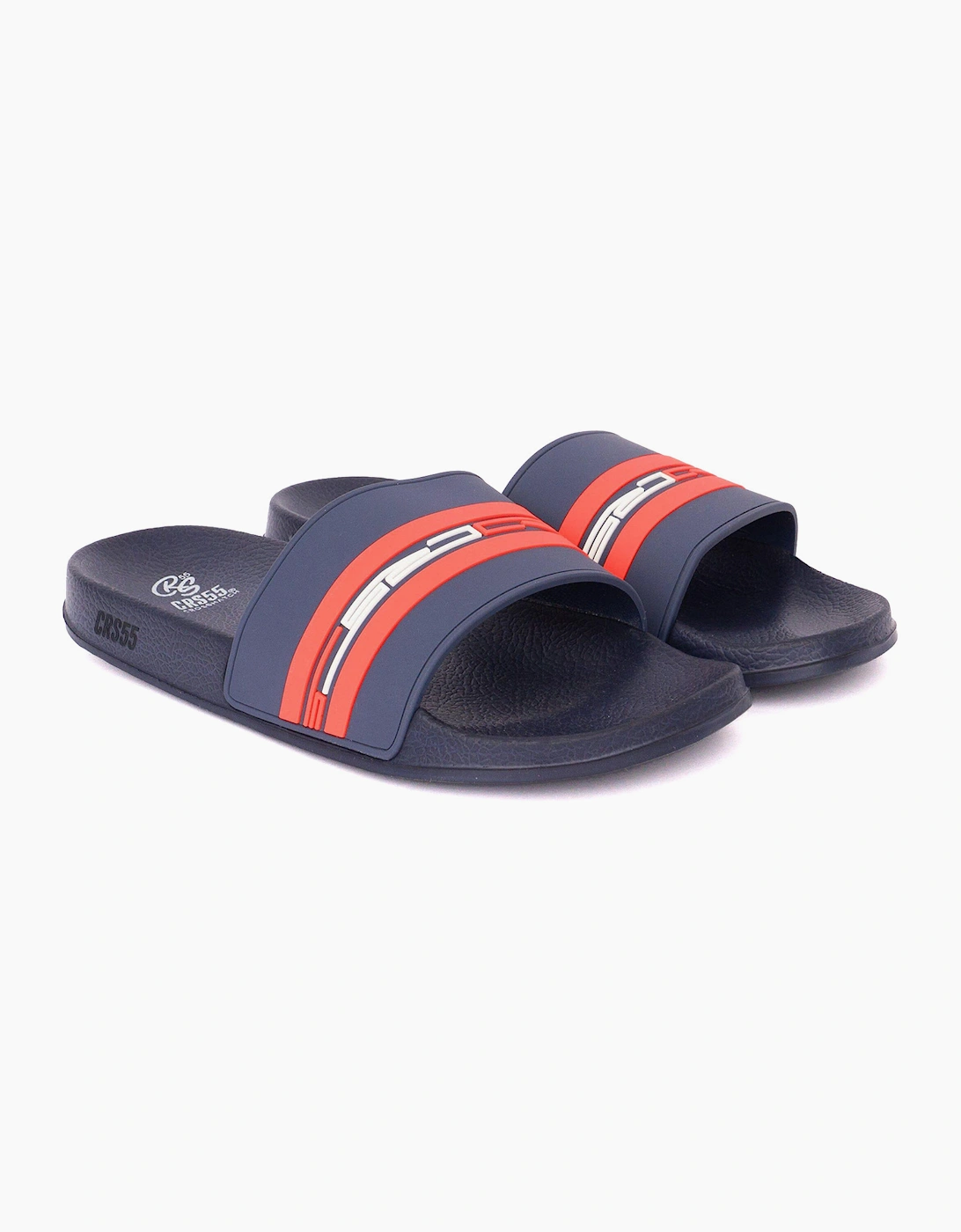 Crosshatch Mentella Sliders Mens Navy/Red