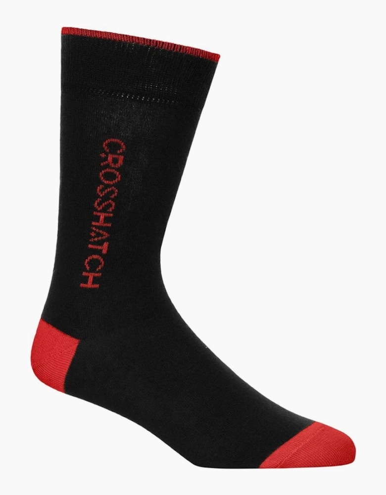 Crosshatch Glowbow Socks Mens 5pk Black