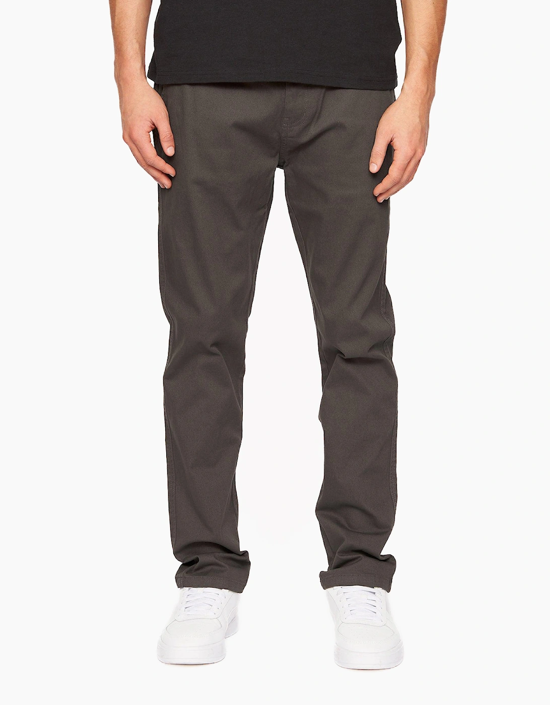 Crosshatch Mens Roysden Chinos Mens Charcoal