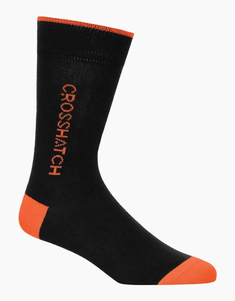 Crosshatch Glowbow Socks Mens 5pk Black