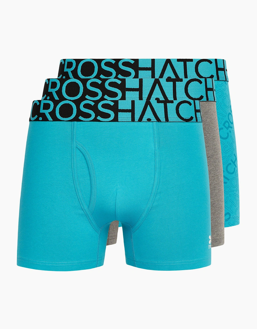 Crosshatch Typan Boxers Mens 3pk Teal