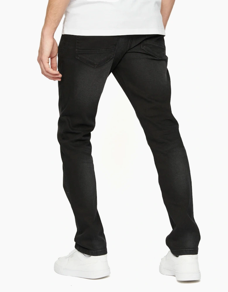 Crosshatch Crosshatch Svelte Jeans Mens (Slim Fit) Black Wash
