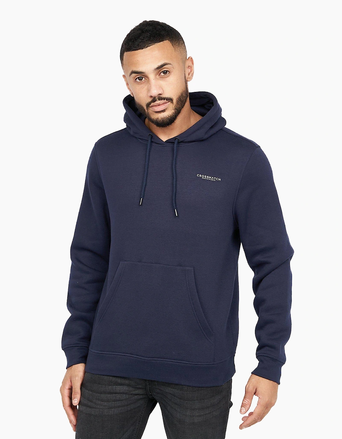 Crosshatch Traymax Hoodie 2pk Mens Navy/Mustard