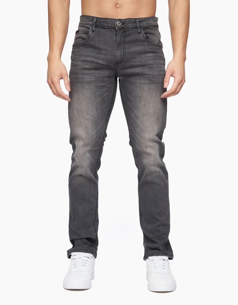Crosshatch Svelte Jeans Mens (Slim Fit) Dark Grey