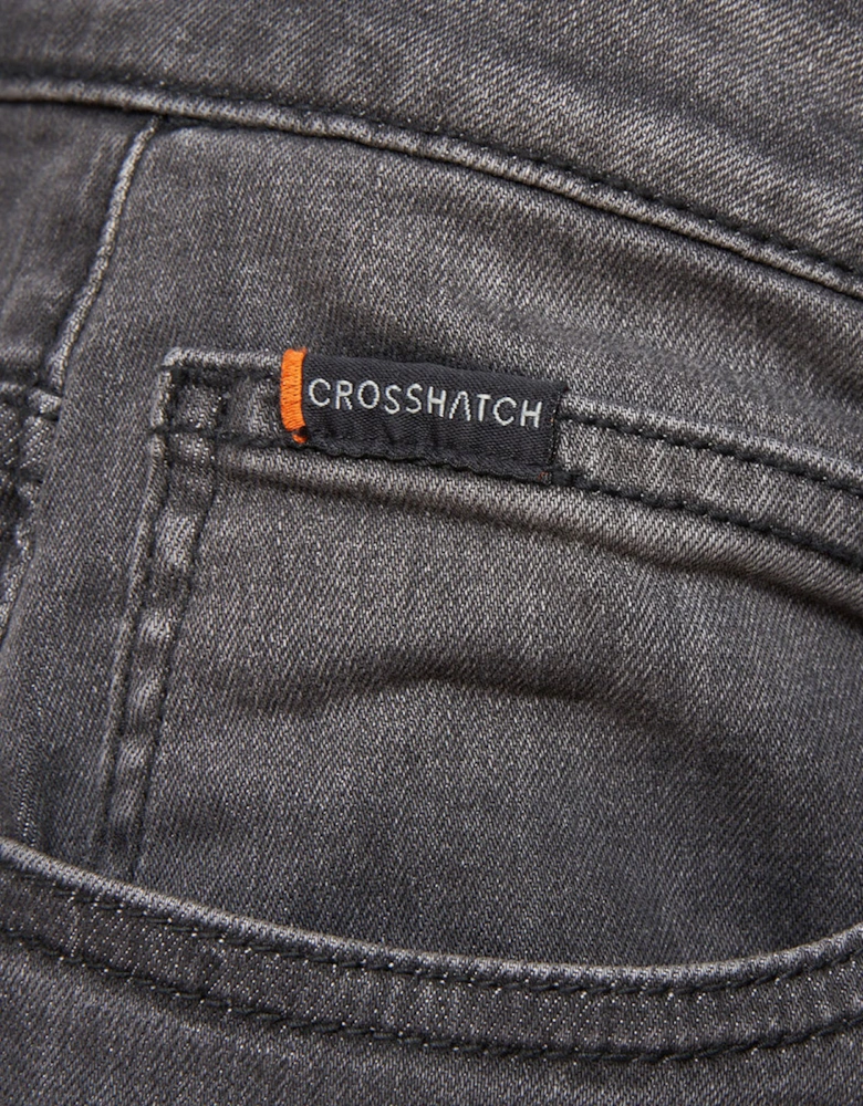Crosshatch Svelte Jeans Mens (Slim Fit) Dark Grey