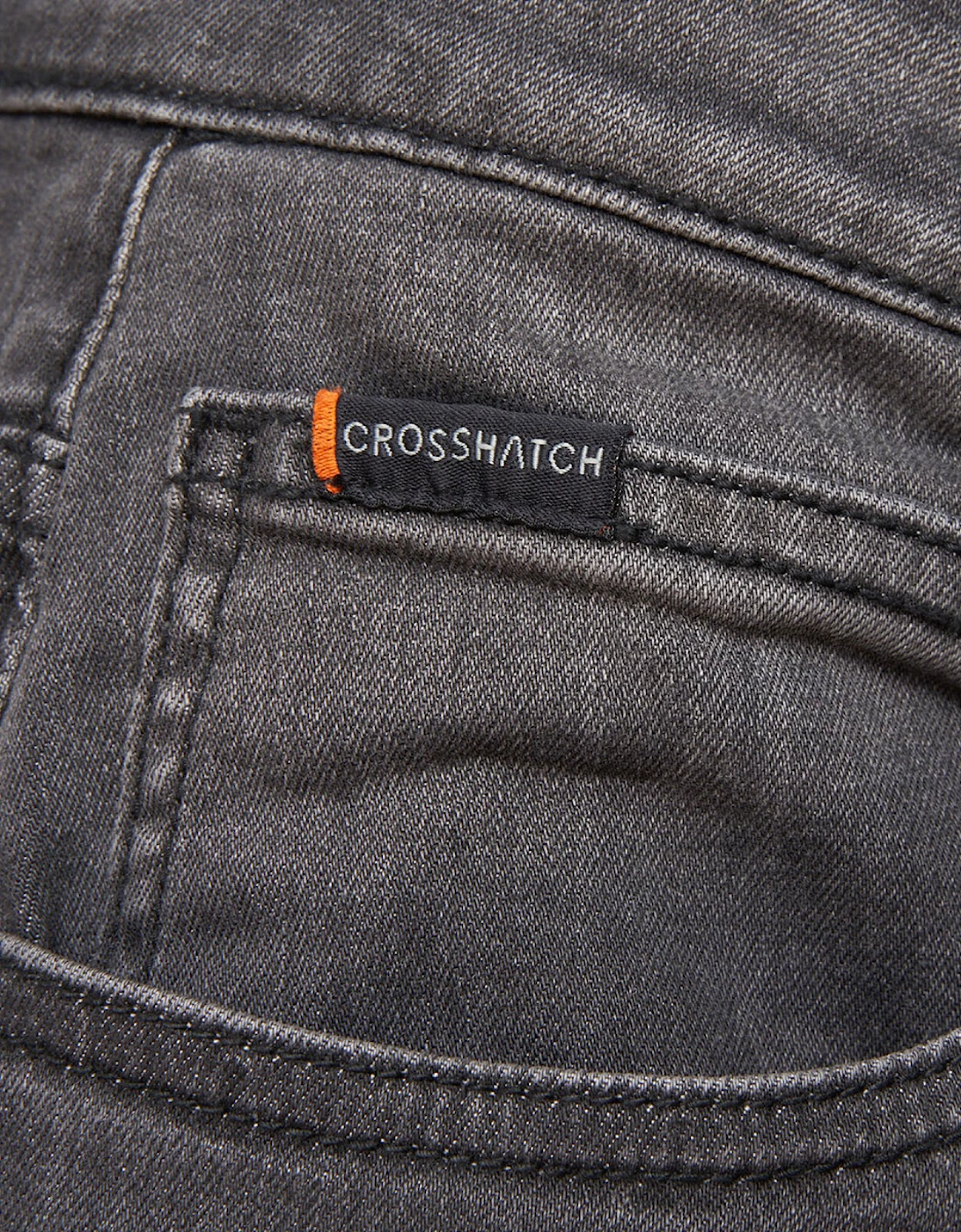 Crosshatch Svelte Jeans Mens (Slim Fit) Dark Grey