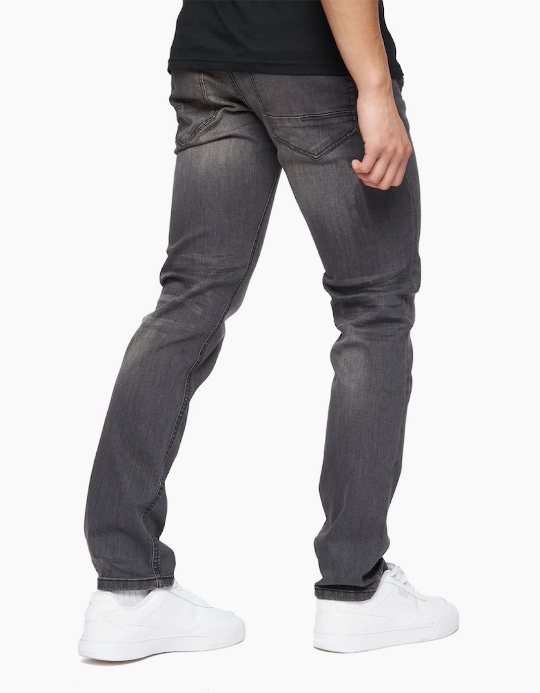 Crosshatch Svelte Jeans Mens (Slim Fit) Dark Grey