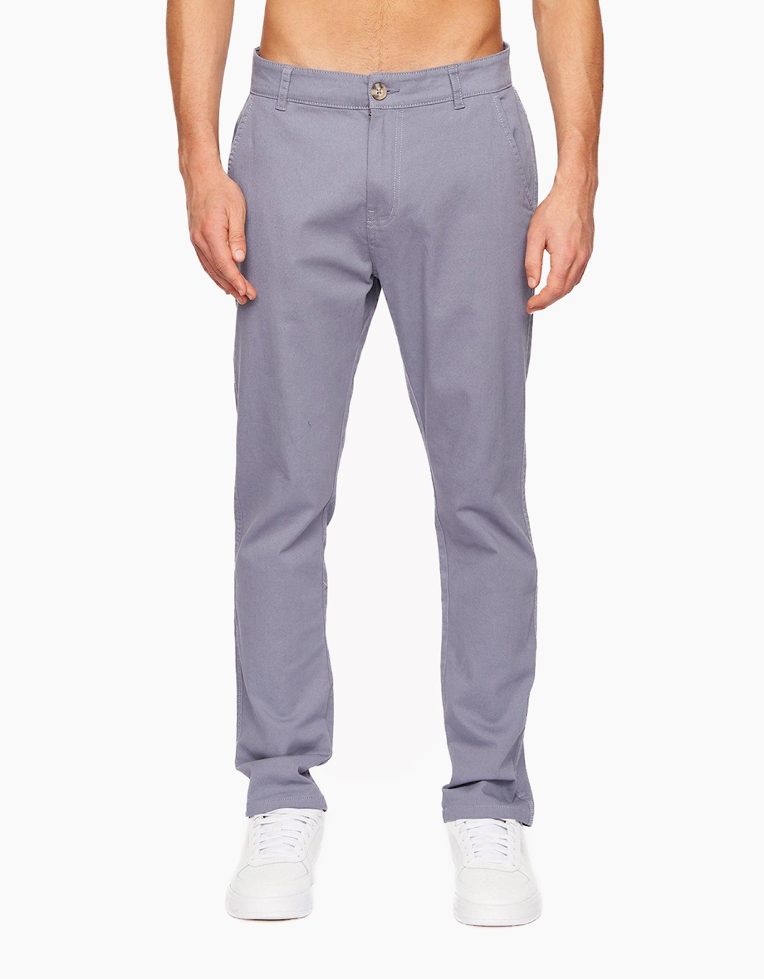 Crosshatch Roysden Mens Chinos (Slim Fit) Pale Blue